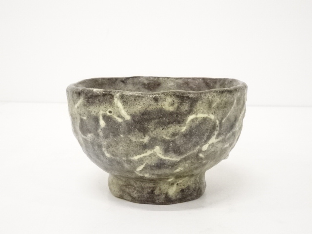 JAPANESE TEA CEREMONY / CHAWAN(TEA BOWL) / SCORCHED SURFACE COLORING
